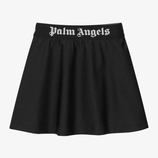 Palm Angels-Girls Black Logo Waist Skirt | Childrensalon Outlet