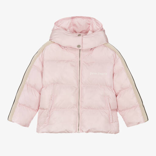 Palm Angels-Розовый пуховик для девочек | Childrensalon Outlet