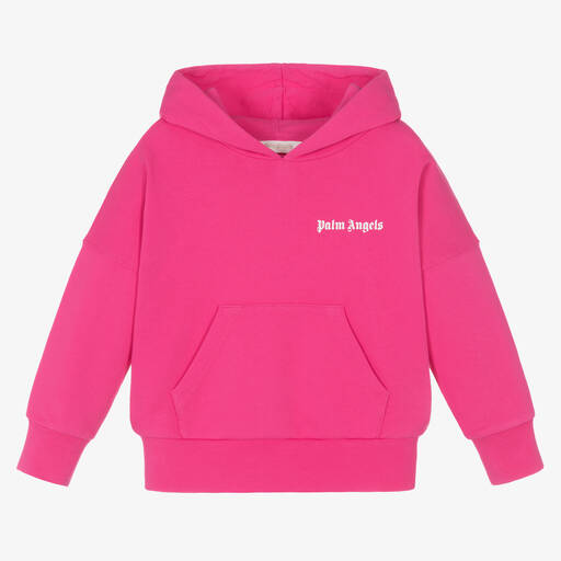 Palm Angels-Pinker Baumwoll-Kapuzenpulli | Childrensalon Outlet