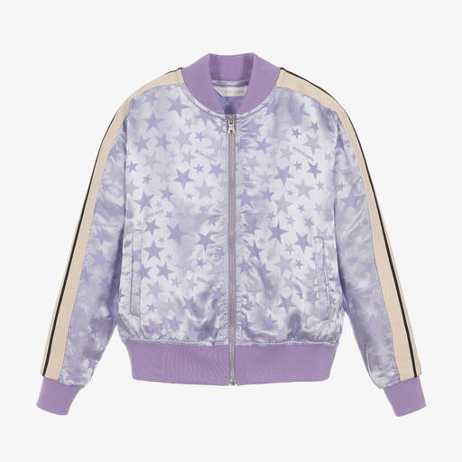 Palm Angels-توب تينز بناتي فيسكوز جاكارد لون بنفسجي | Childrensalon Outlet