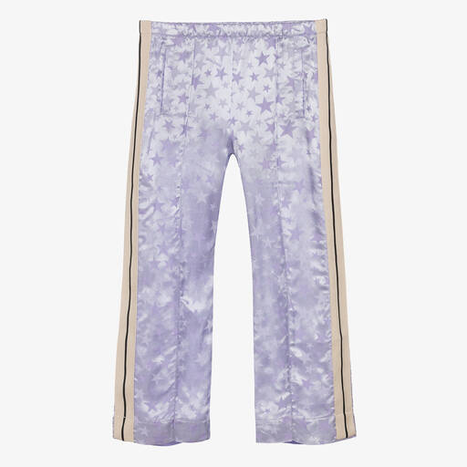 Palm Angels-Teen Girls Lilac Jacquard Track Trousers | Childrensalon Outlet