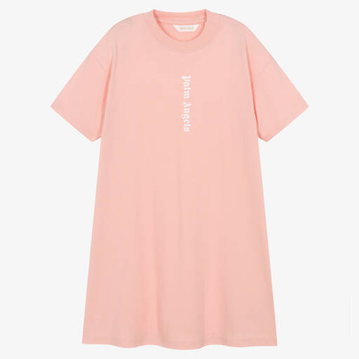 Palm Angels-Teen Girls Pink Cotton T-Shirt Dress | Childrensalon Outlet