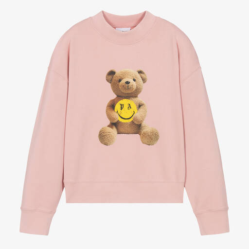 Palm Angels-Teen Girls Pink Organic Cotton Sweatshirt | Childrensalon Outlet