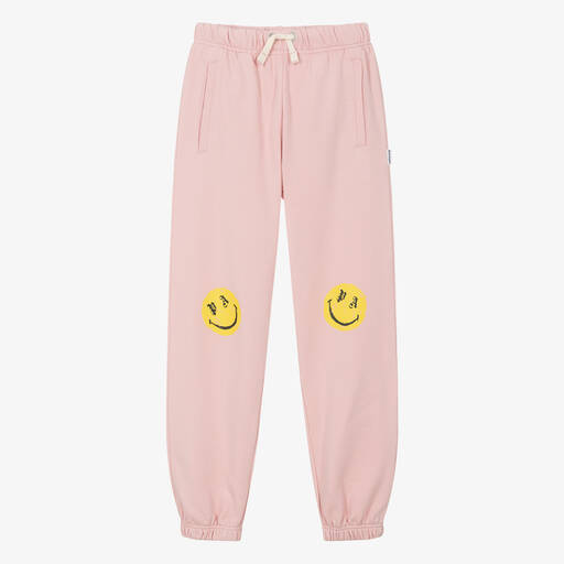 Palm Angels-Teen Girls Pink Smiley Cotton Joggers | Childrensalon Outlet