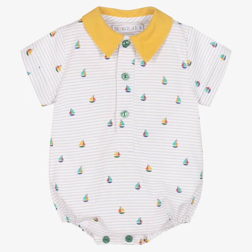 Paloma de la O-Белый песочник в серую полоску | Childrensalon Outlet