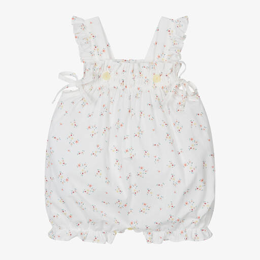 Paloma de la O-تبّان قطن لون عاجي بطبعة ورود للمولودات | Childrensalon Outlet