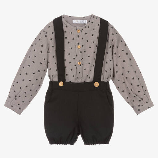 Paloma de la O-Топ со звездами и черные шорты для мальчиков | Childrensalon Outlet