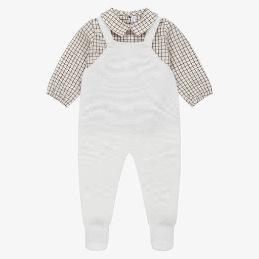 Paloma de la O-Boys Ivory Knit Babysuit Set | Childrensalon Outlet