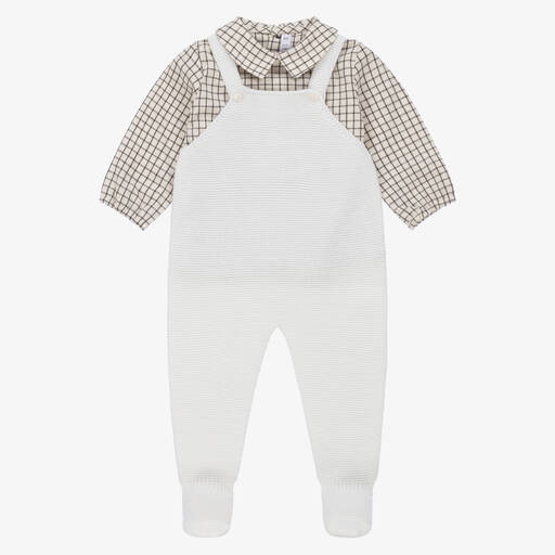 Paloma de la O-Рубашка и кремовый трикотажный полукомбинезон | Childrensalon Outlet