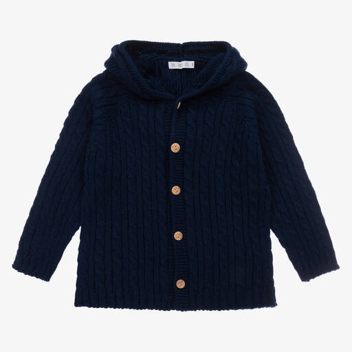 Paloma de la O-Strickjacke mit Zopfmuster Navyblau | Childrensalon Outlet