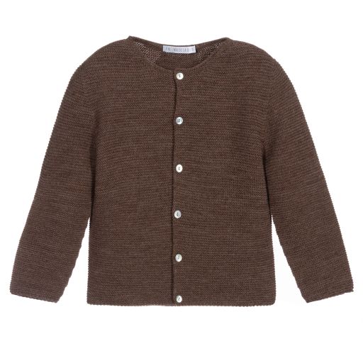 Paloma de la O-Brown Knitted Cardigan | Childrensalon Outlet