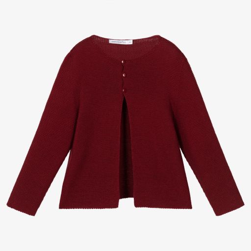 Paloma de la O-Cardigan bordeaux en maille | Childrensalon Outlet