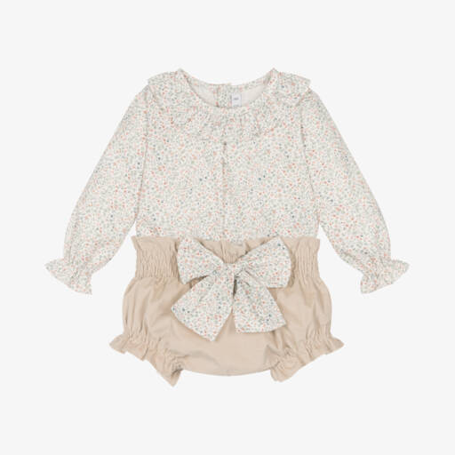 Paloma de la O-Girls Floral Blouse and Shorts Set | Childrensalon Outlet
