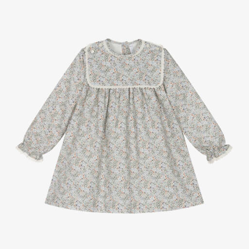 Paloma de la O-Girls Floral Print Cotton Dress | Childrensalon Outlet