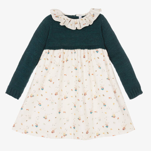 Paloma de la O-Girls Ivory Piglet Dress | Childrensalon Outlet