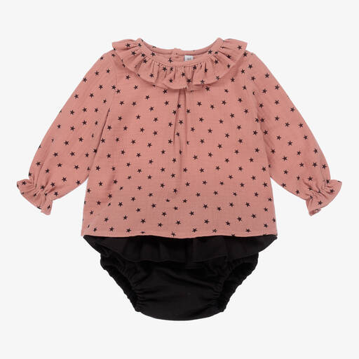 Paloma de la O-Shorts-Set in Rosa und Schwarz (M) | Childrensalon Outlet