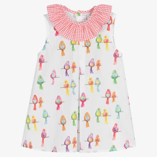 Paloma de la O-Белое платье и красные трусики для девочек | Childrensalon Outlet