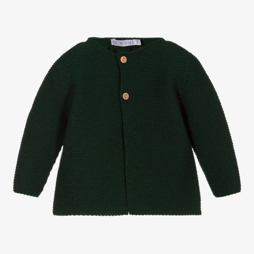 Paloma de la O-Green Knit Cardigan  | Childrensalon Outlet