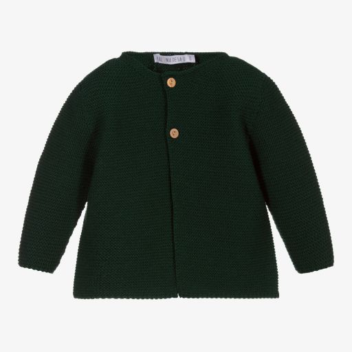 Paloma de la O-Gilet vert en maille  | Childrensalon Outlet