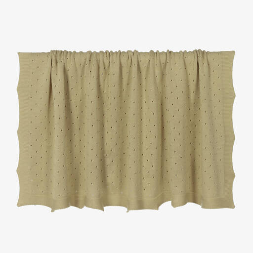Paloma de la O-Green Knitted Blanket (94cm) | Childrensalon Outlet