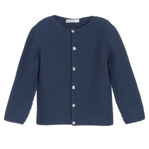Paloma de la O-Navy Blue Knitted Cardigan | Childrensalon Outlet