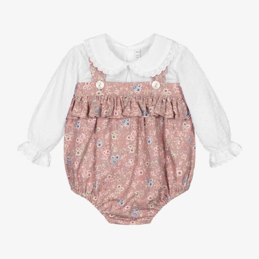 Paloma de la O-Pink Floral Shortie Set | Childrensalon Outlet