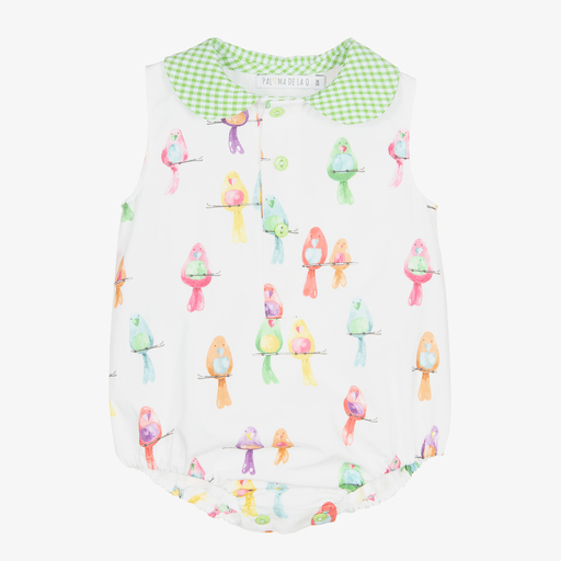 Paloma de la O-Бело-зеленый хлопковый песочник | Childrensalon Outlet