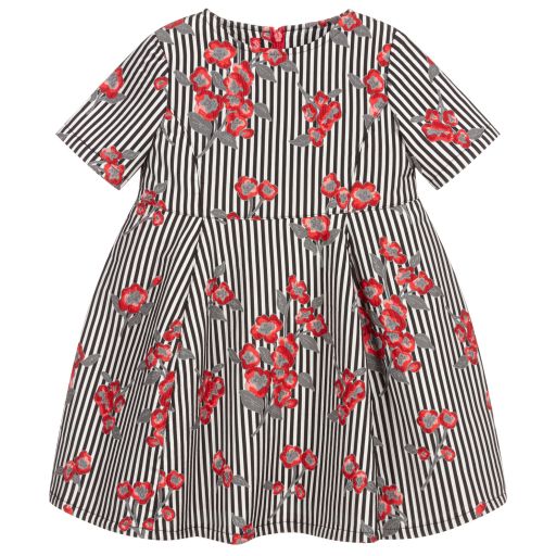 Pan Con Chocolate-Black & White Striped Dress | Childrensalon Outlet