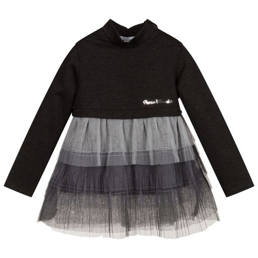 Pan Con Chocolate-Girls Grey Tiered Top | Childrensalon Outlet