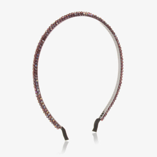 Pan Con Chocolate-Girls Pink Crystal Bead Hairband | Childrensalon Outlet