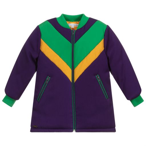 Pan Con Chocolate-Girls Purple & Green Coat | Childrensalon Outlet