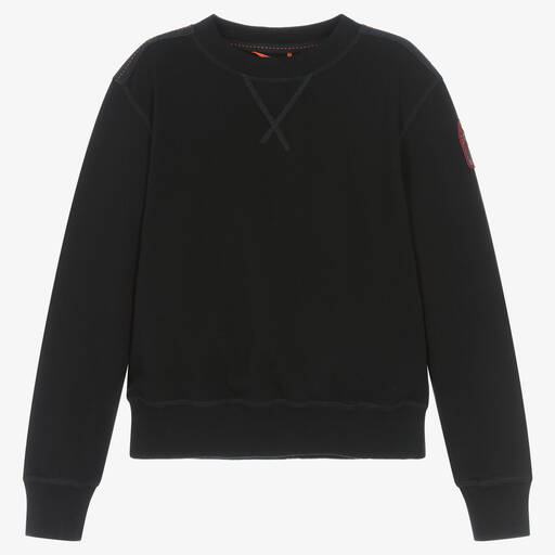 Parajumpers-Boys Black & Yellow Cotton Sweatshirt | Childrensalon Outlet