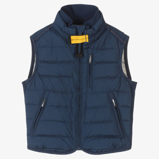 Parajumpers-Boys Blue Down Puffer Gilet | Childrensalon Outlet