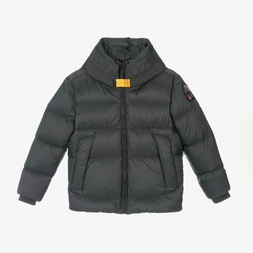 Parajumpers-Boys Dark Green Hooded Down Jacket | Childrensalon Outlet
