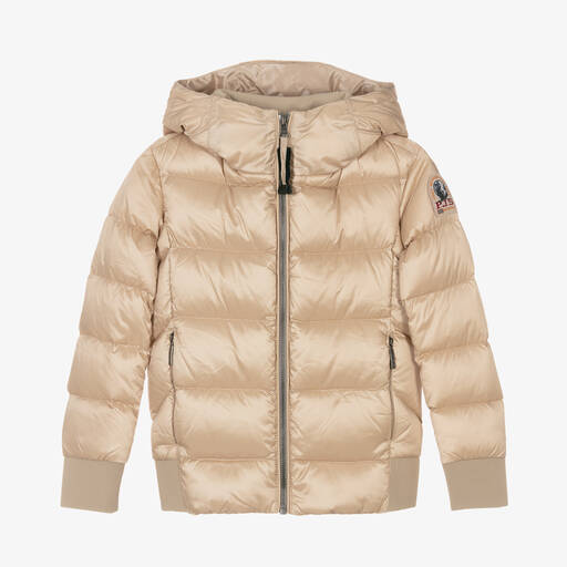Parajumpers-Girls Beige Down Puffer Jacket | Childrensalon Outlet