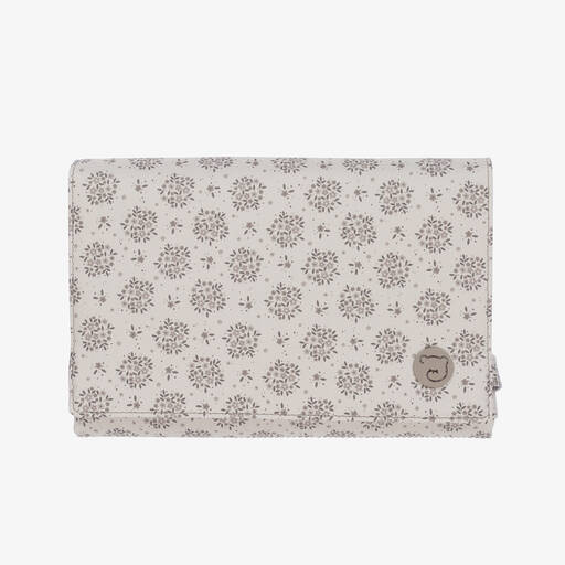 Pasito a Pasito-Beige Floral Baby Changing Mat (70cm) | Childrensalon Outlet