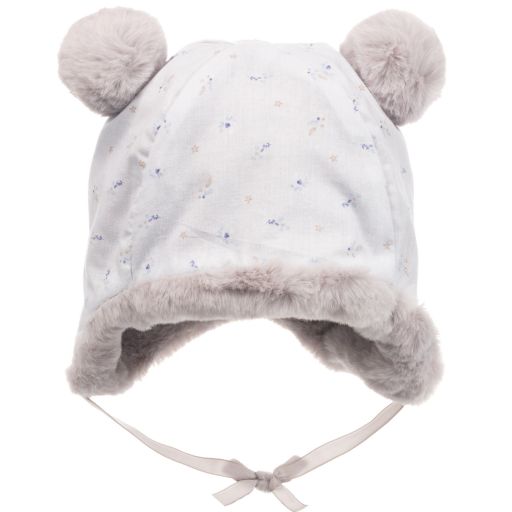 Pasito a Pasito-Cotton & Faux Fur Hat | Childrensalon Outlet