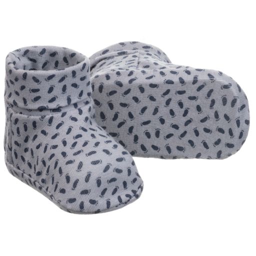 Pasito a Pasito-Grey Baby Booties | Childrensalon Outlet