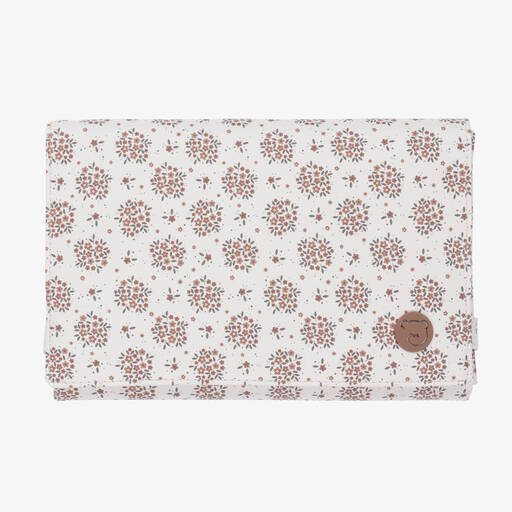 Pasito a Pasito-Ivory Floral Baby Changing Mat (70cm) | Childrensalon Outlet