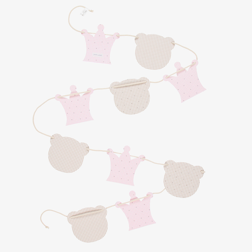 Pasito a Pasito-Pink & Beige Bunting (225cm) | Childrensalon Outlet