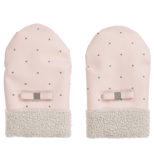 Pasito a Pasito-Pink & Grey Stroller Mittens | Childrensalon Outlet