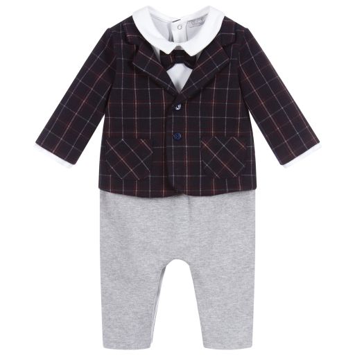 Patachou-Pyjama écossais bleu Bébé garçon | Childrensalon Outlet