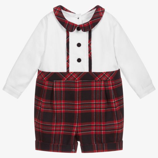 Patachou-Baby Boys Tartan Shortie  | Childrensalon Outlet