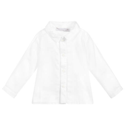 Patachou-Baby Boys White Buttoned Cotton Shirt | Childrensalon Outlet