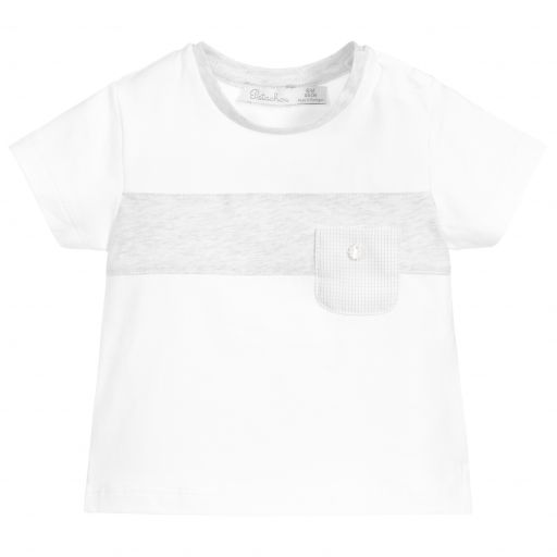 Patachou-Baby Boys White Cotton Shirt | Childrensalon Outlet