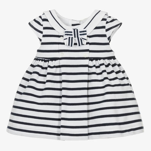 Patachou-Baby Girls Cotton Piqué Sailor Dress | Childrensalon Outlet