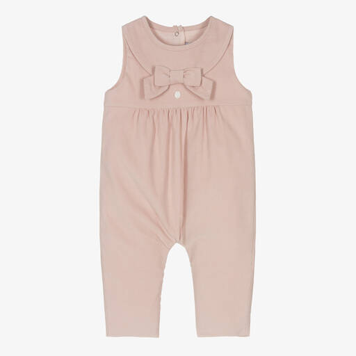 Patachou-Baby Girls Pink Cord Dungarees | Childrensalon Outlet