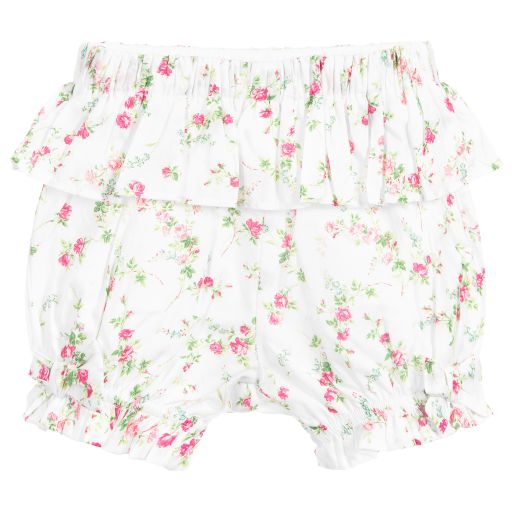 Patachou-Baby White Cotton Shorts | Childrensalon Outlet