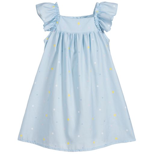 Patachou-Blue Cotton Dress | Childrensalon Outlet