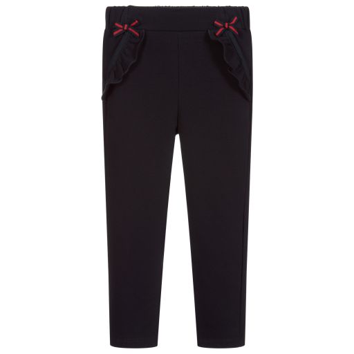 Patachou-Blue Cotton Jersey Trousers | Childrensalon Outlet